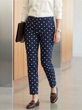 Old Navy Women's Navy Polka Dot Pixie Ankle Pants Size 12
